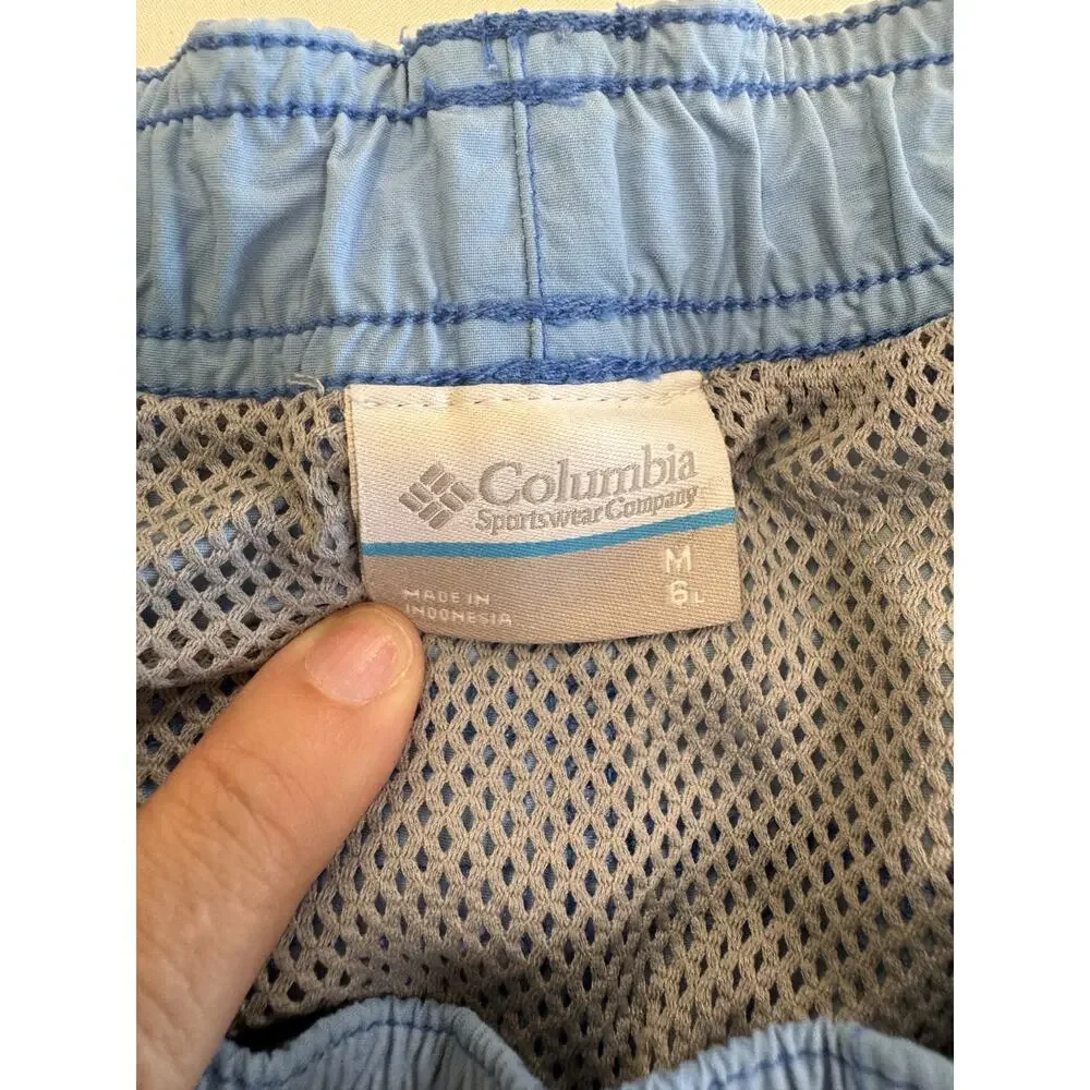 Columbia Men’s Medium Blue Outdoor Hiking Fishing Shorts Mesh Lined